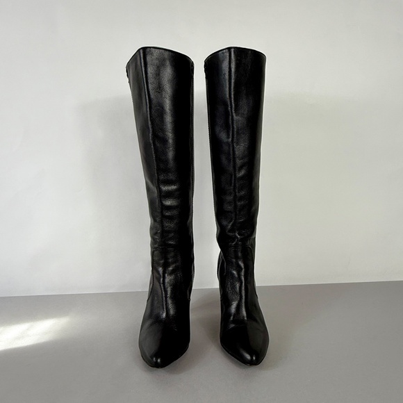Frye Regina Zip Black Leather Boots - Picture 3 of 12